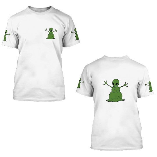 Ew People Alien Snowman 3D T Shirts