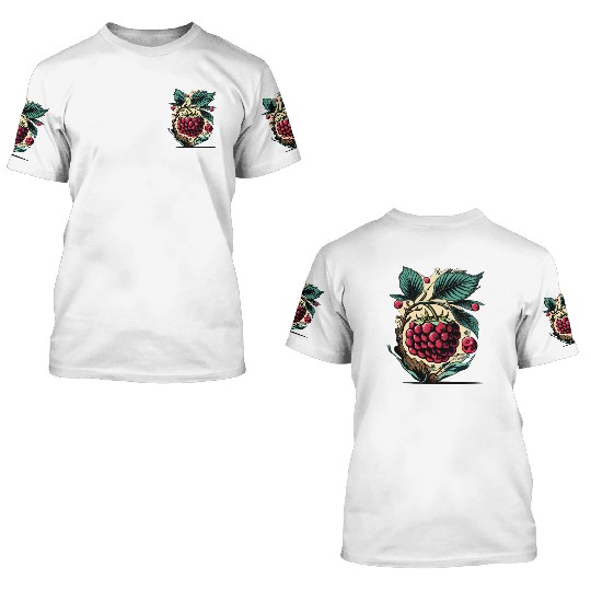 Raspberry 3D T Shirts