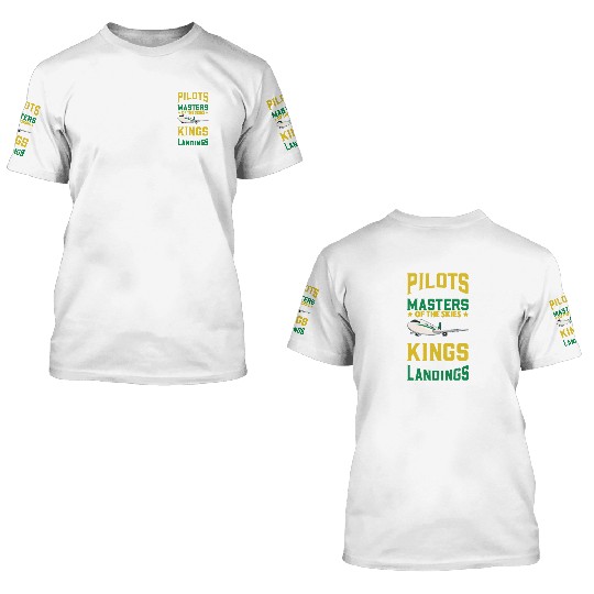 Pilot Aviation Airplane Airline Future Pilots 3D T Shirts