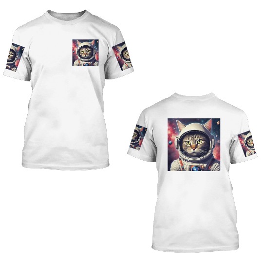 space cat 3D T Shirts