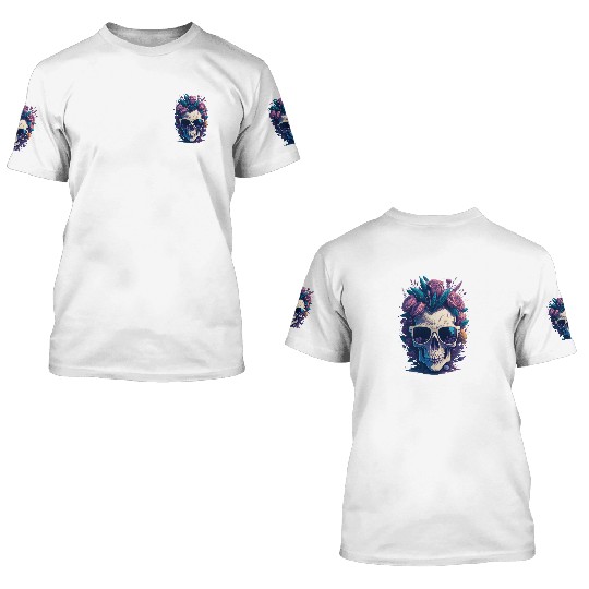 Floral Skull | C02 3D T Shirts