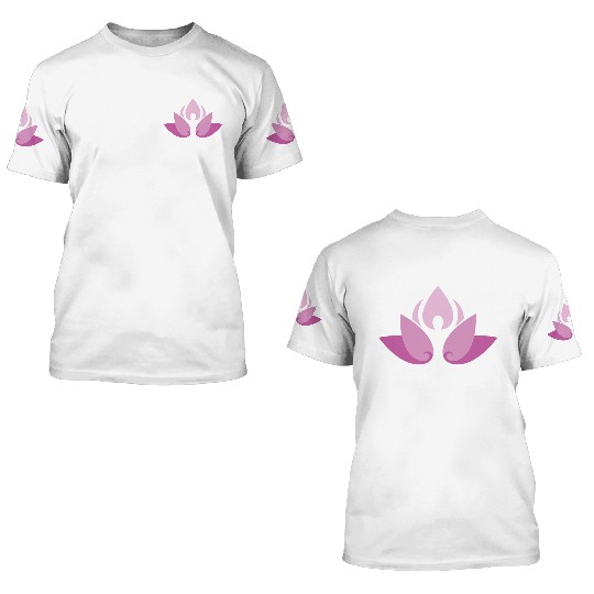 Meditative Lotus Tranquility Design 3D T Shirts