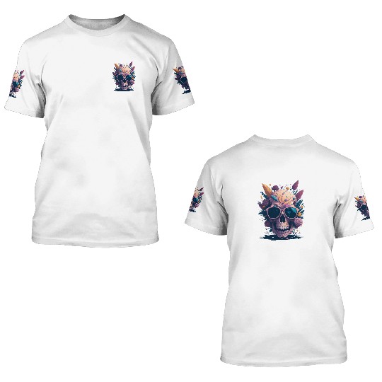 Floral Skull | C11 3D T Shirts