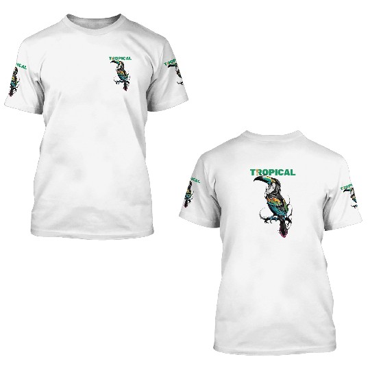 Tropical Charm: Toucan Paradise 3D T Shirts