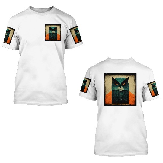 Mod Owl: Disapproving Owl 3D T Shirts