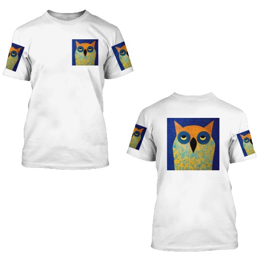 Mod Owl: Bored Owl 3D T Shirts
