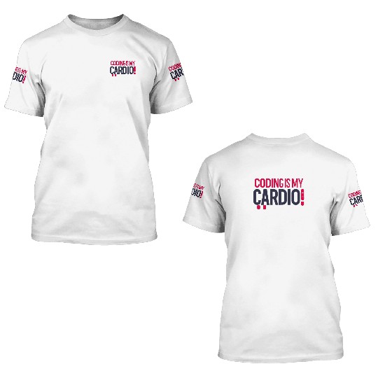 Coding Is My Cardio | Gym Geek Developer 3D T Shirts