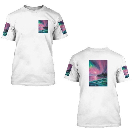 Northern lights 3D T Shirts