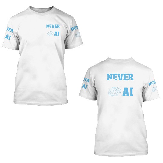 Robot AI Computer Scientist AI Machine Learning 3D T Shirts