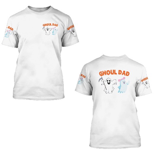 Ghoul Dad Ghost Funny Halloween Costume 3D T Shirts