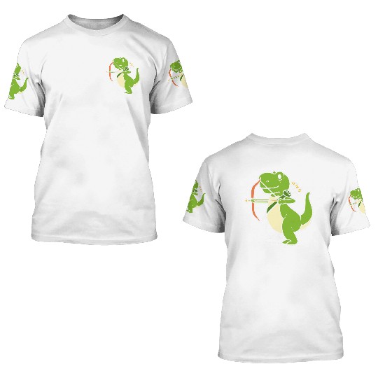 Dinosaur Archery Bowman Gift 3D T Shirts