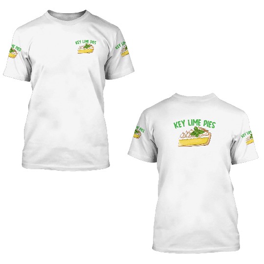 Key Lime Pie Lover Dessert 3D T Shirts