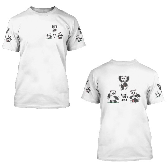 Happy panda 3D T Shirts