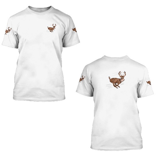 Happy Hour Deer Hunting 3D T Shirts
