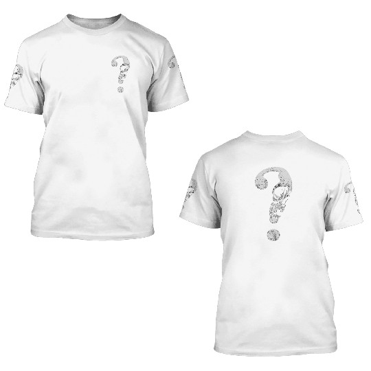 SKULL QUESTIONMARK 3D T Shirts