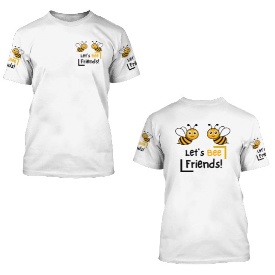 Lets Be Friends Kids' Crewneck 3D T Shirts,bee mine