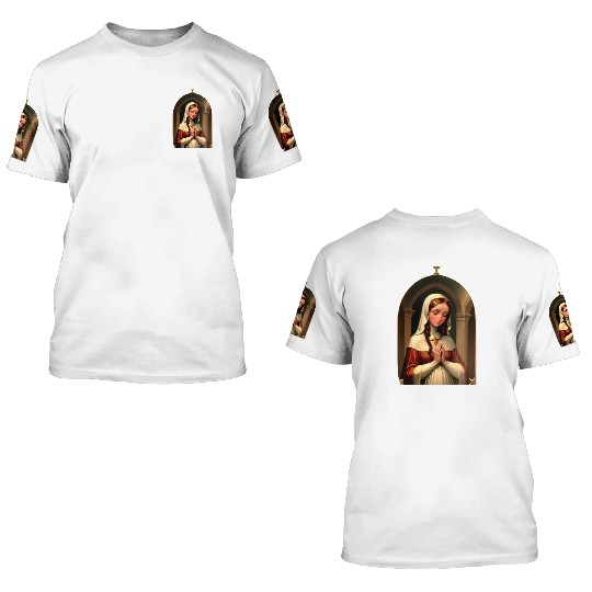 Praying Virgin Mary 3D T Shirts