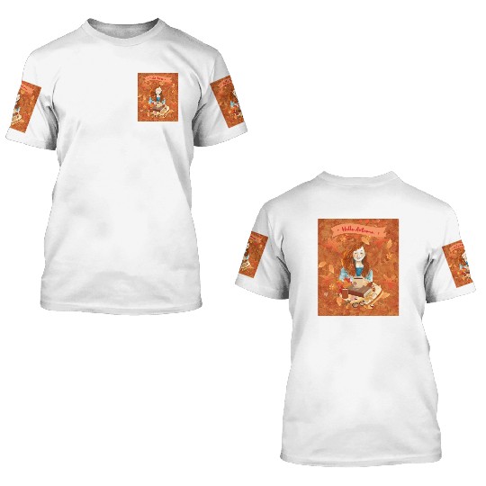 "Hello Autumn - Cozy Reading Nook" 3D T Shirts