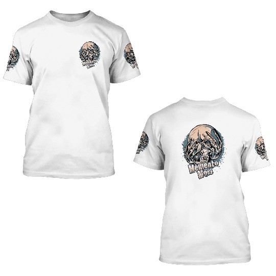 Unique Skull With Skeleton Hands Over Face 3D T Shirts
