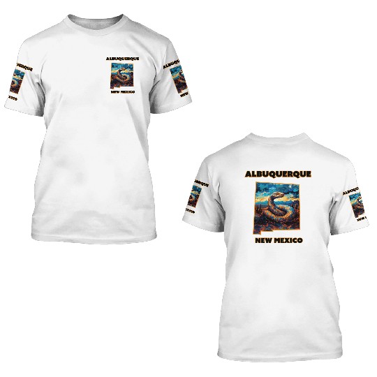 New Mexico - Rattlesnake 3D T Shirts