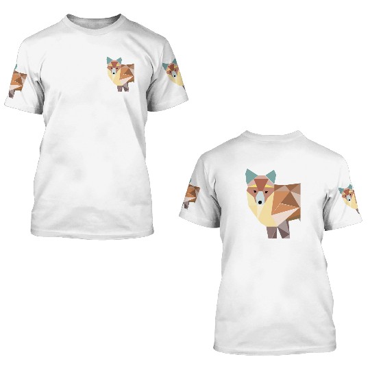 fox illustration 3D T Shirts