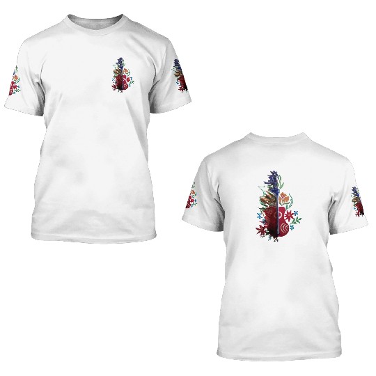 Abstract Guitar 3D T Shirts