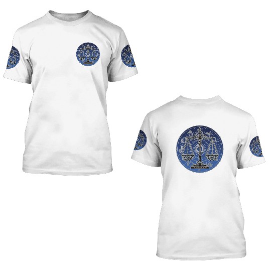 Libra Zodiac star sign horoscope Astrology 3D T Shirts
