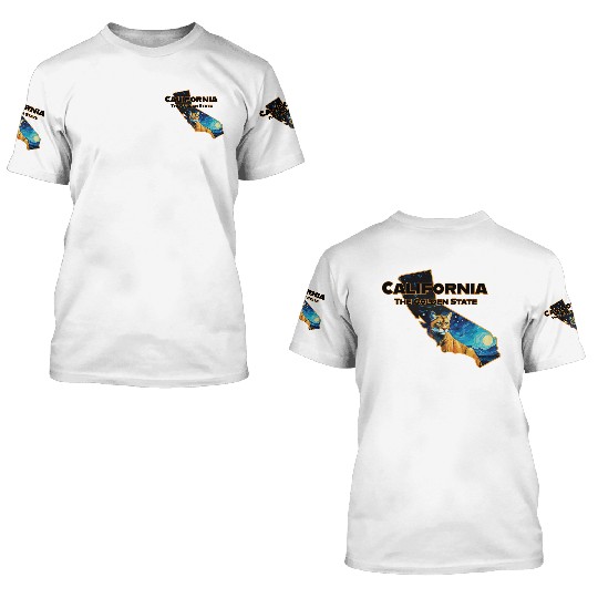 California Wildlife - mountain lion 3D T Shirts