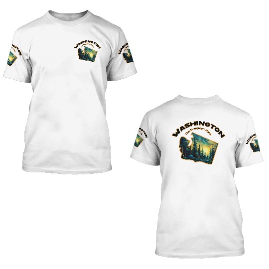 Washington Wildlife - evergreen 3D T Shirts