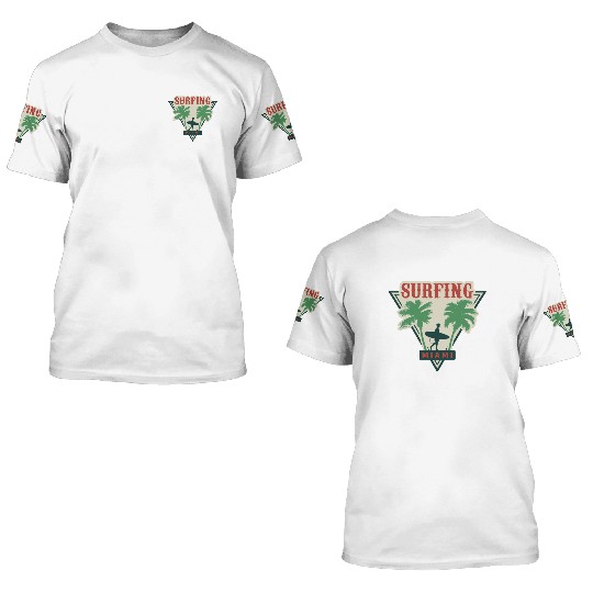 Surfing Miami 3D T Shirts
