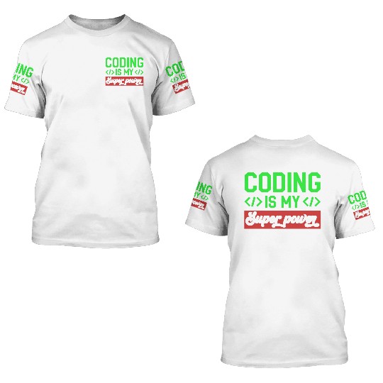 Funny Computer Programmer Computer Science Coding 3D T Shirts