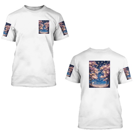 Cherry Blossom Tree Party 3D T Shirts