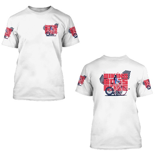 Biking Boss Babe 3D T Shirts