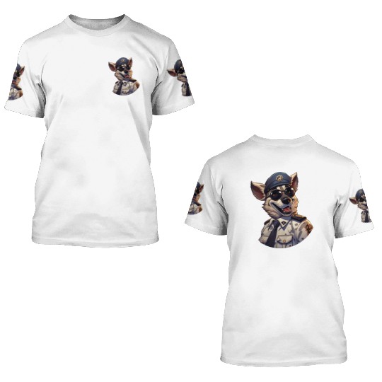 Police hyena 3D T Shirts