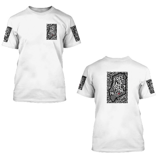 free palestine support palestine 3D T Shirts
