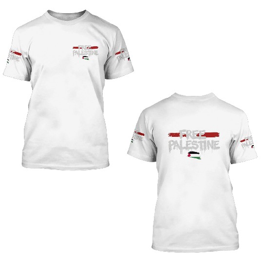 graffiti free palestine 3D T Shirts