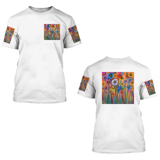 Wildflowers graffiti 3D T Shirts