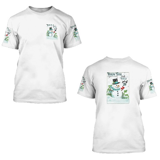 Funny Cranky Snowman 3D T Shirts