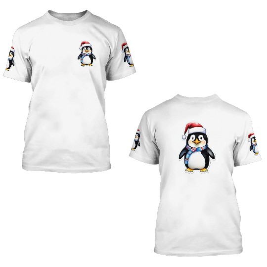 Christmas penguin 3D T Shirts