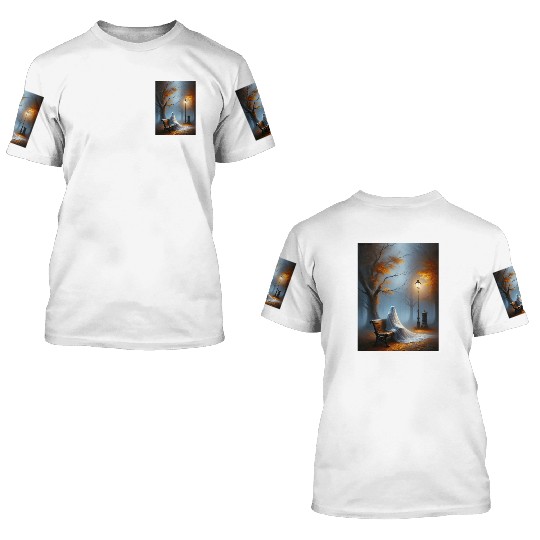 Loneliness in Autumn Mist 3D T Shirts