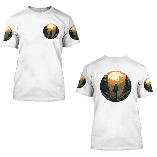 Forest nature trekking adventure 3D T Shirts