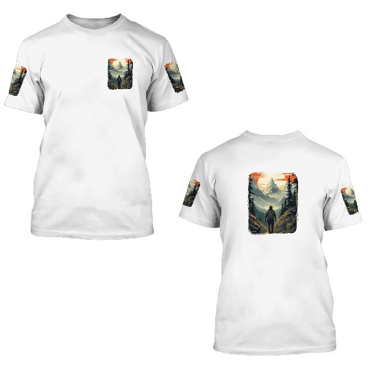 Forest nature trekking adventure 3D T Shirts