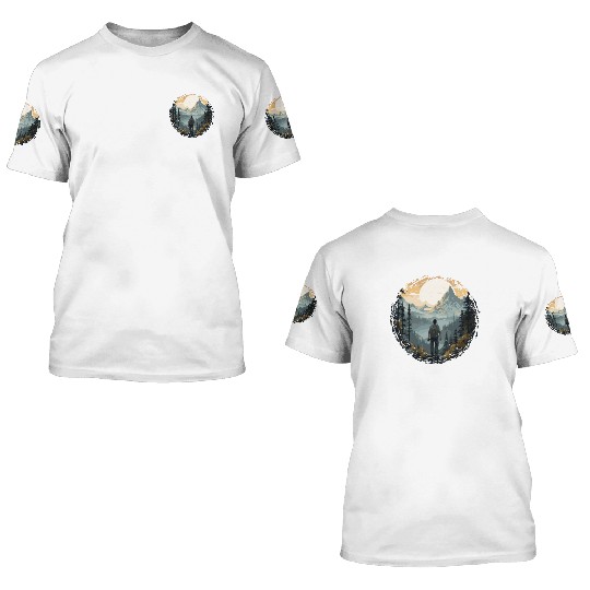 Forest nature trekking adventure 3D T Shirts