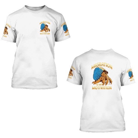 Sea Creature Seafood Shells Hermit Crab Lover 3D T Shirts