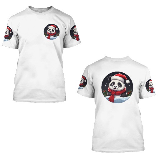Panda Christmas 3D T Shirts