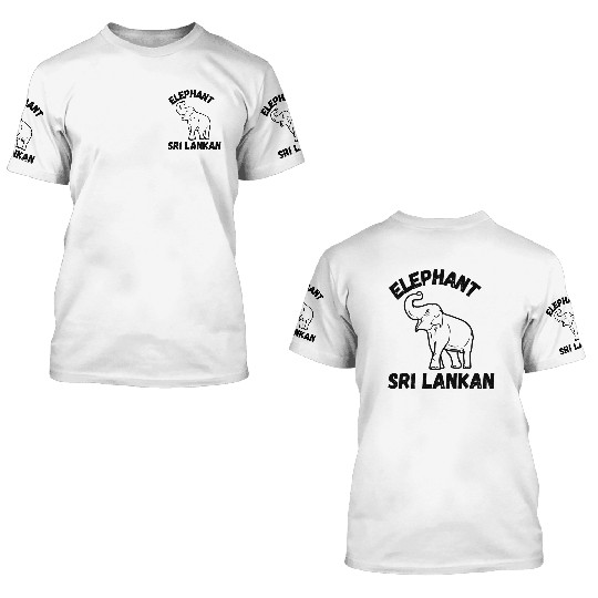 Sri Lankan Elephant 3D T Shirts