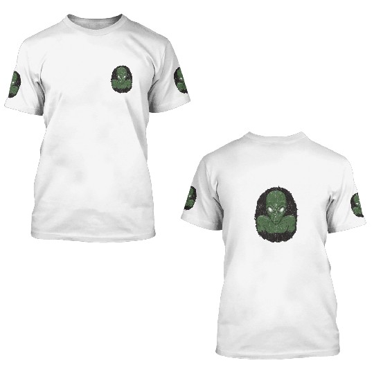 Ew People Scary Alien Shape 3D T Shirts