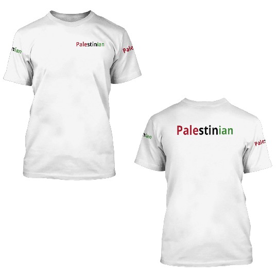 Free Palestine, red black and green, watermelon 3D T Shirts