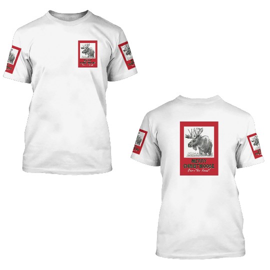 XMAS Card MOOSE 3D T Shirts