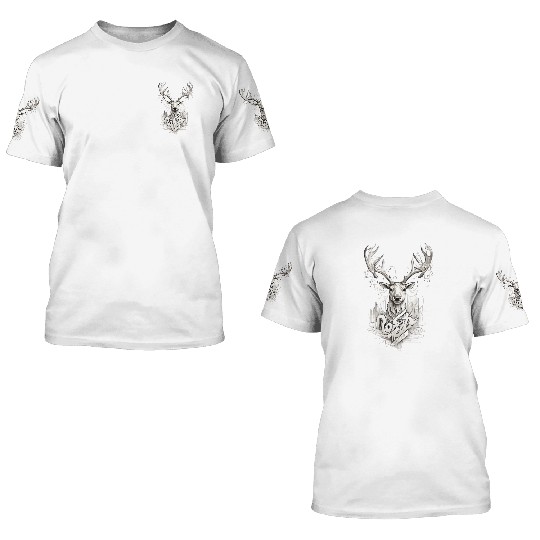 Reindeer Serenity 3D T Shirts